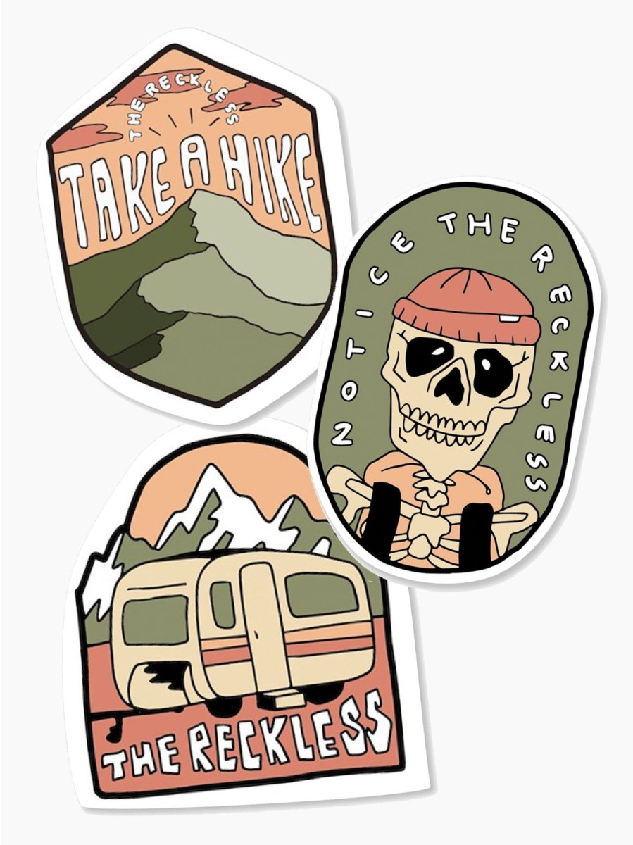 Women Notice The Reckless | Take A Hike Stickers Trio Pack