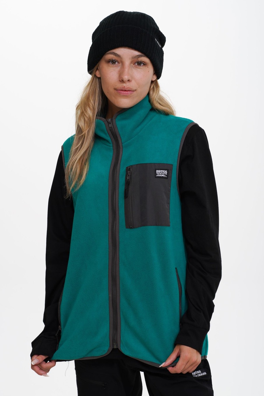 Women Notice The Reckless Fleeces & Vests | Emerald Vest