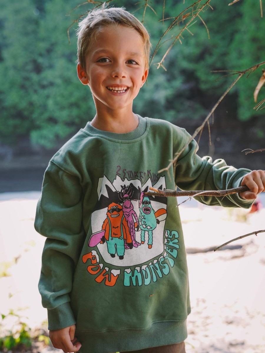 Kids Notice The Reckless | Pow Monsters Crewneck