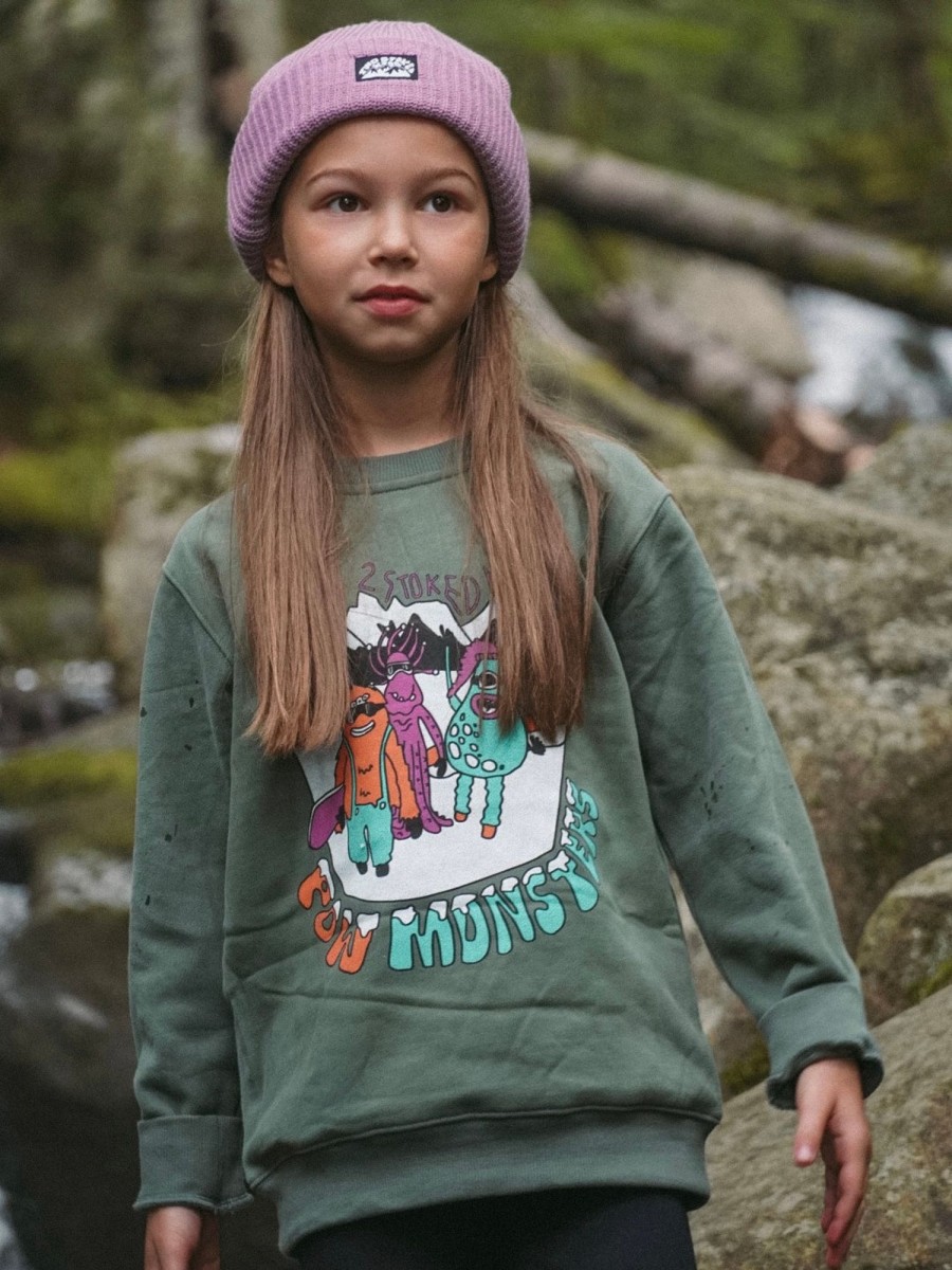 Kids Notice The Reckless | Pow Monsters Crewneck