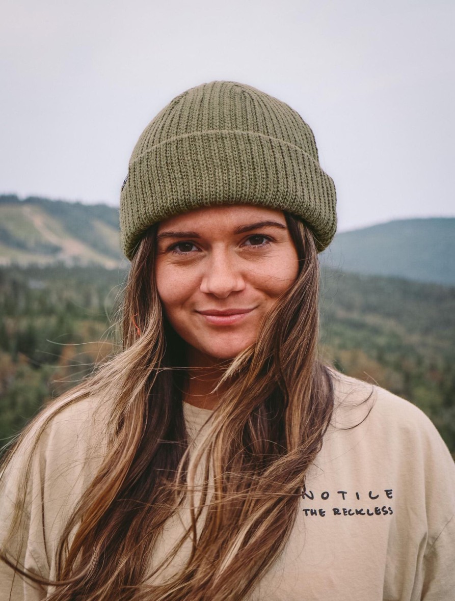 Women Notice The Reckless | Khaki Beanie