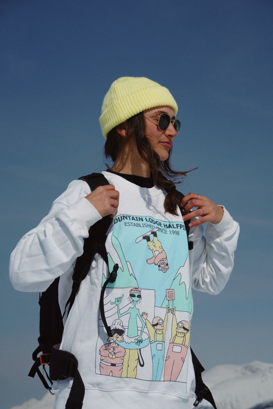 Women Notice The Reckless Hoodies & Crewnecks | Mountain Lodge Halfpipe Crewneck