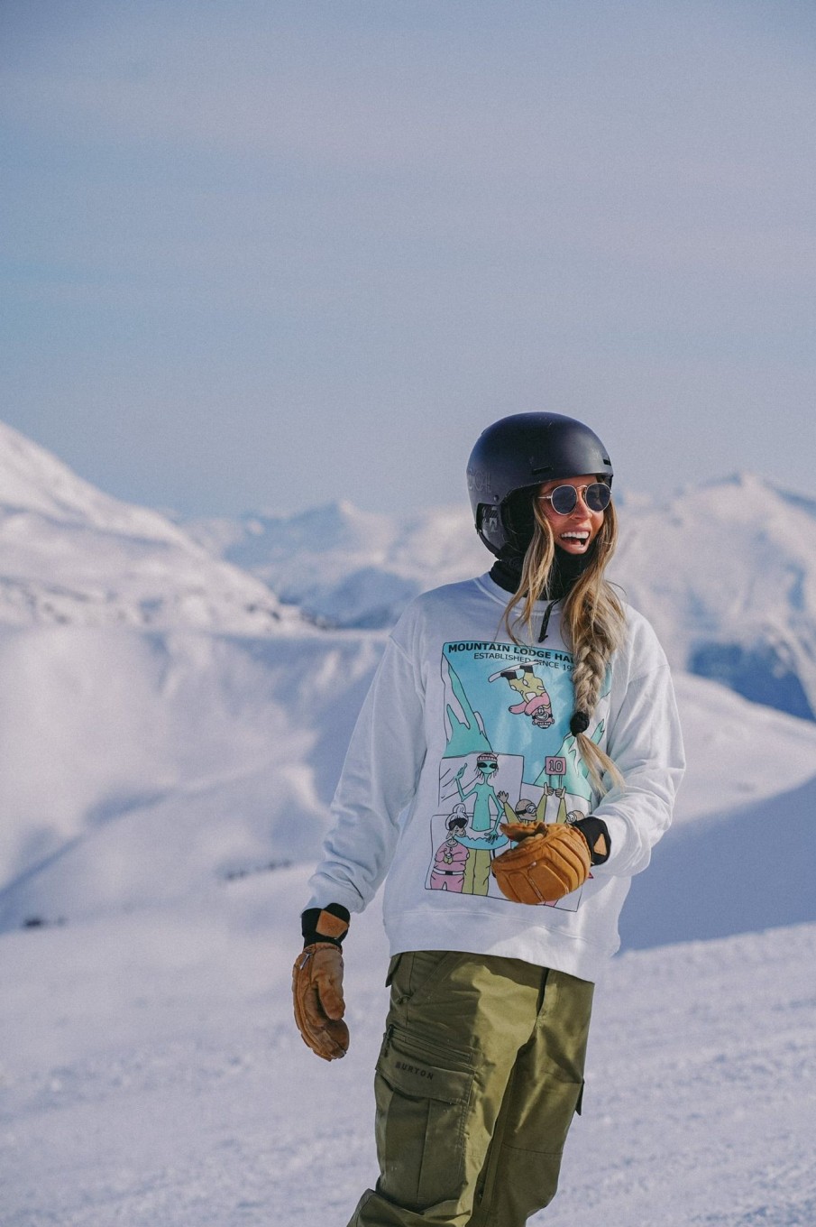 Women Notice The Reckless Hoodies & Crewnecks | Mountain Lodge Halfpipe Crewneck