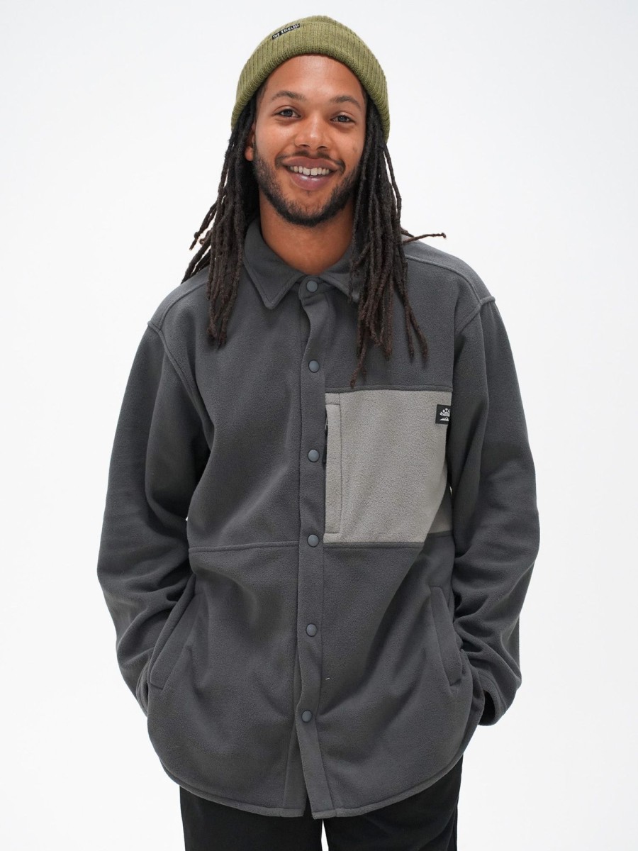 Men Notice The Reckless Ponchos & Shirts | Charcoal Polar Vest