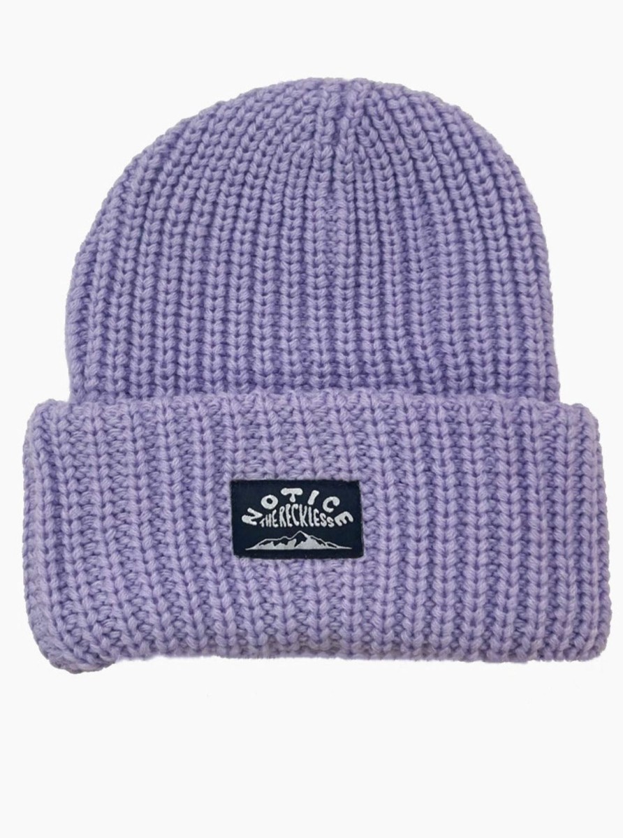 Women Notice The Reckless | Big Lilac Beanie