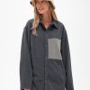 Women Notice The Reckless Fleeces & Vests | Charcoal Polar Vest