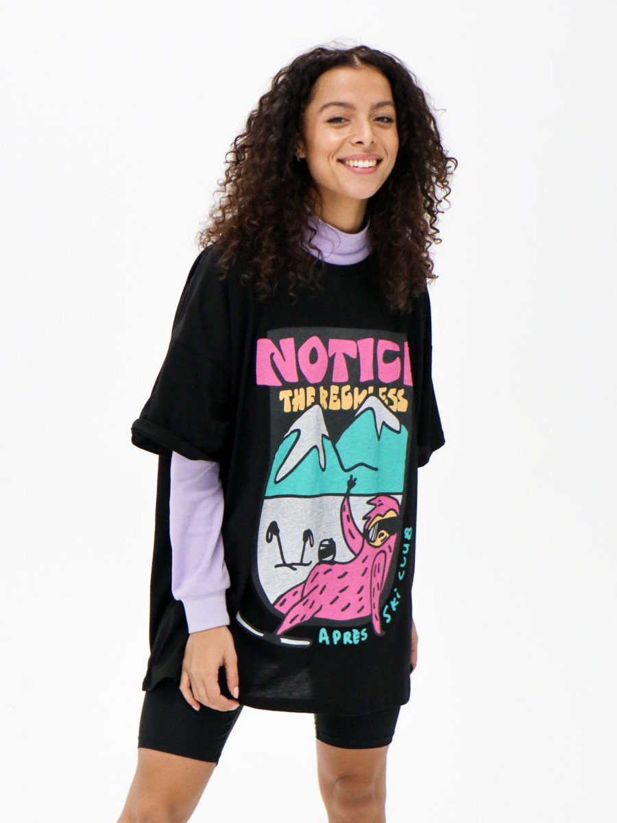 Women Notice The Reckless T-Shirts & Tanks | Mountain Sloth Oversized Tee