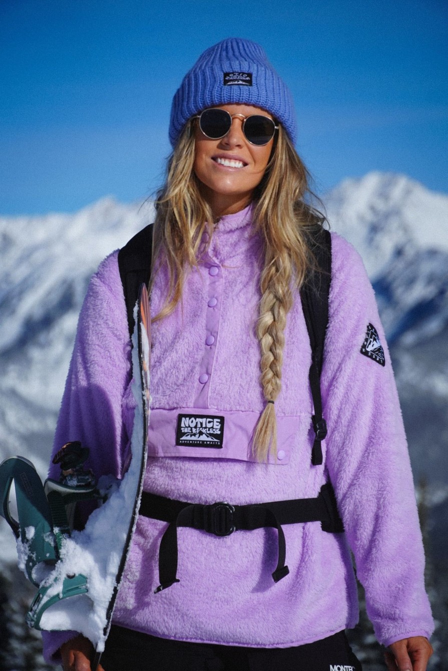 Women Notice The Reckless Fleeces & Vests | Lilac Fluffy Fleece