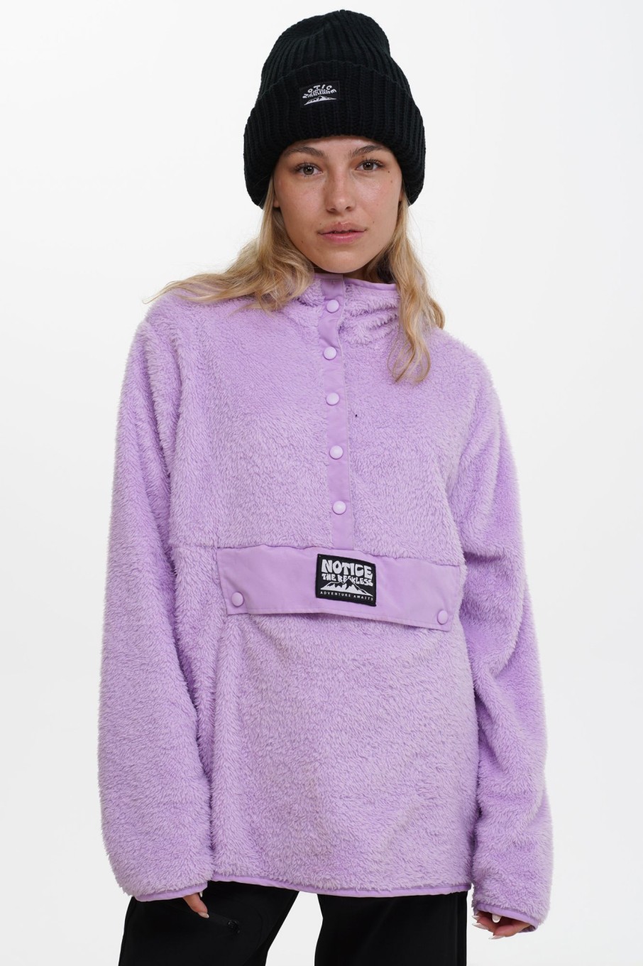 Women Notice The Reckless Fleeces & Vests | Lilac Fluffy Fleece