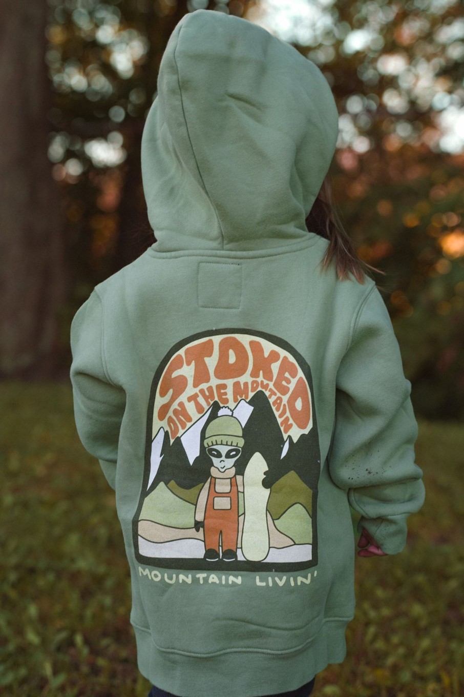 Kids Notice The Reckless | Stoked On The Mountain Hoodie